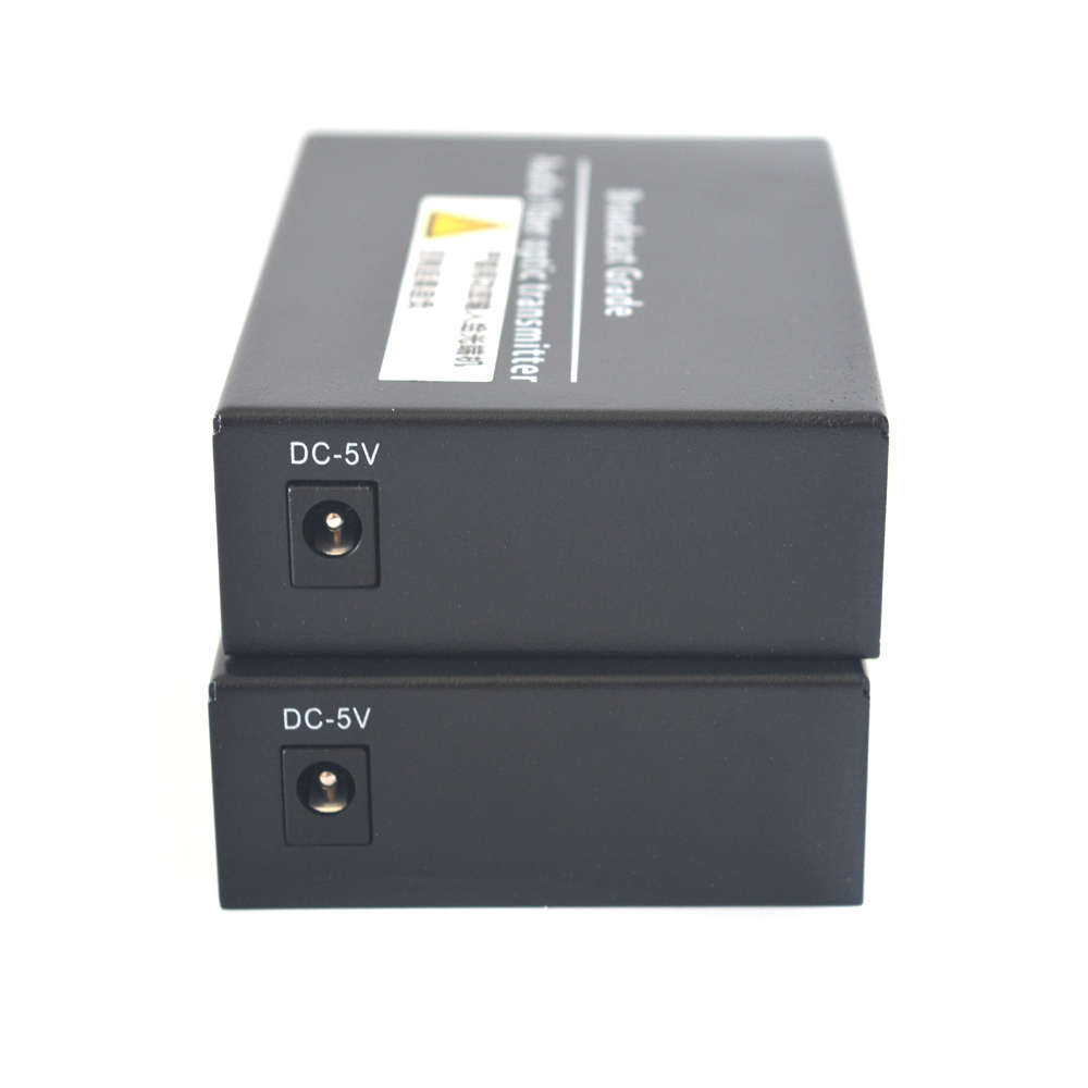 2 channels Audio over Fiber Optic Media Converters - Singlmode Fiber up 20Km Multimode 500m for Broadcasting Intercom System