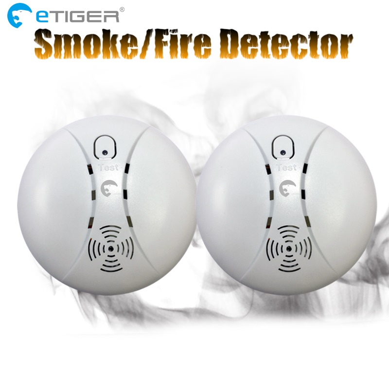eTiger Hot Selling Wireless Smoke Detector fire alarm sensor ES-D5A For Etiger Alarm System S4/S3B Panel