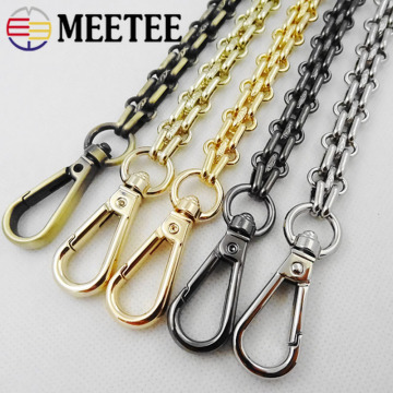 Meetee 40/60/80/100/120/140cm 12mm Width Metal Chain Swivel Clasp Buckle Handbag Hooks Hardware DIY Bag Strap Accessories BF202