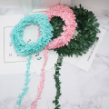 1m artificial flowers rattan Leaf Nylon Iron Wire DIY wreath Accessory For Wedding Car Decoration garland silk Scrapbooking