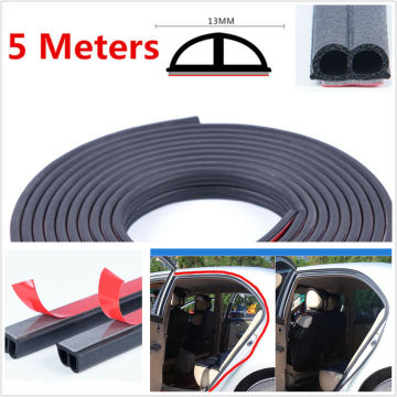 5M Self Adhesive Automotive Rubber Seal Strip for Car Window Door Engine Cover Noise Insulation Moulding Trim Rubber Strip
