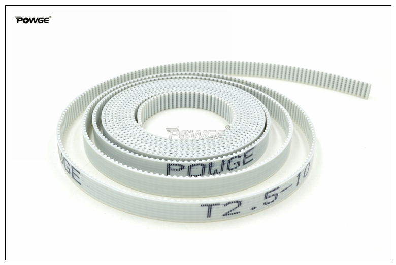 POWGE 4meters T2.5 PU Open-Ended Timing Belt T2.5-10 Width=10mm T2.5 10 Belt Fit T2.5 Timing Pulley For 3D Printer CNC RepRap