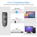 Eyoyo EY-015 Mini Barcode Scanner USB Wired/Bluetooth/ 2.4G Wireless 1D 2D QR PDF417 Bar code for iPad iPhone Android Tablets PC