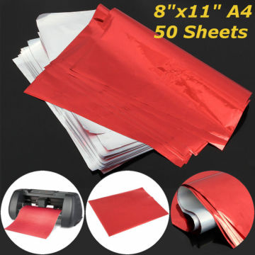 50 Sheets A4 Red Transfer Heat Foil Paper For Laser Printer Hot Laminator 8x11