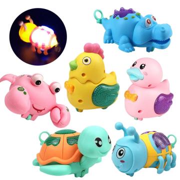 Cute Chick Clockwork Animal Pull Strings LED Lighting Model Baby Funny Kids Development Toy for Children Boys