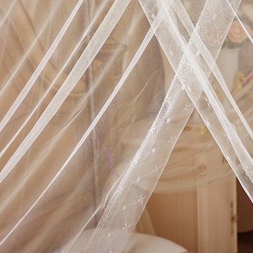 European Style 5 Corner Post Romantic Princess Lace Canopy Mosquito Net No Frame for Twin Full Queen King Bed Netting Bedding