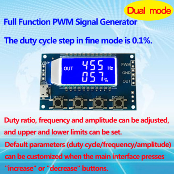 XY-APWM1 Adjustable PWM pulse frequency duty cycle square wave rectangular wave signal generator DC3.5~12V
