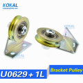 [U0629+ZJ]1pcs/lot non-standard U/V grooved DIY house room window guide bearing 626 606 696 triangular bracket pulley wheels