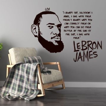 Newest artwork Basketball Player Wall Decal with Quotes Bedroom Decor Sports wall sticker A0027