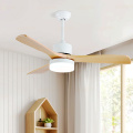 LED Ceiling Fans lamp For Living Room 220V Wooden Ceiling Fan With Lights 42 48 52 Inch Blades Cooling Remote Dimming Lamp