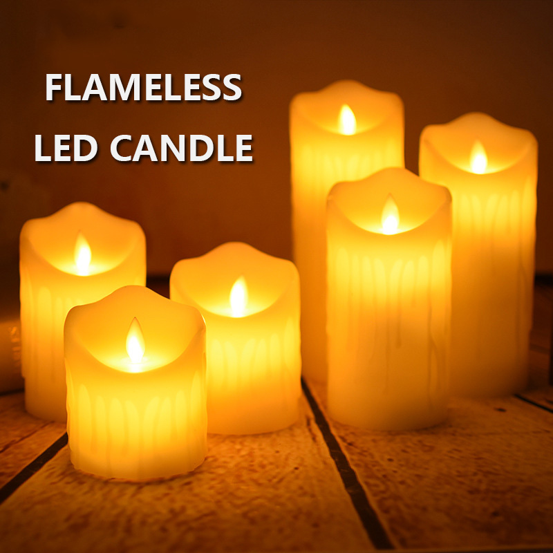 Flameless Wax LED Candle Paraffin Wax Candle for Party Christmas New Year Home Wedding Decoration