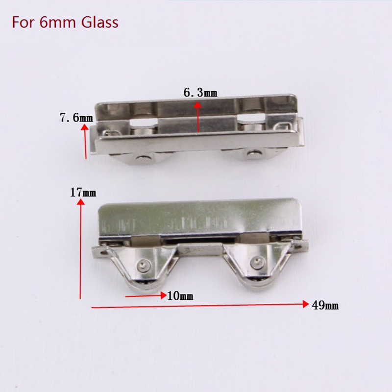 8Pcs/Lot Sliding 6/8mm Glass Door Roller Glass Sliding Door Roller Clamp Pulley Wheel