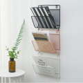 Wire Iron Magazine Holder Rack Home Wall Mounted Newspaper Organizer Booshelf Bookcase