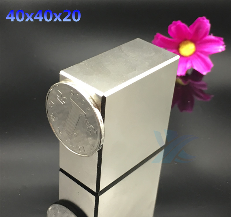 Neodymium magnet 40x40x20 rare earth super strong powerful block permanent welding searchmagnet 40*40*20mm suqare gallium metal