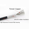 0.3mm²~6 mm² square Silicone rubber wire braided high temperature black/white glass fiber tinned copper insulation 250°C