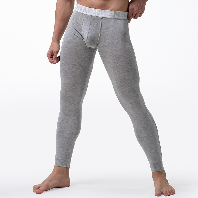 Thermal underwear pants Men's thin elastic pants modal leggings stretch breathable