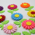 DIY 8pcs Mixed Color Flower Applique Felt Fabric Cute Free Cutting Decor Nonwoven Handmade Crafts Sewing Cloth Kids Toy Handwork