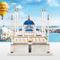 World famous Historical Architecture Constantinople micro diamond block Turkish Castle building brick nanobricks toys collection