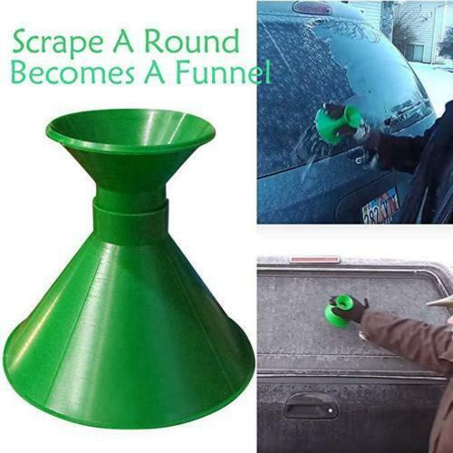 Magical Car Windshield Ice Scraper Snow Remover Tool Cone Shaped Round Funnel Useful Cleaning Tools US
