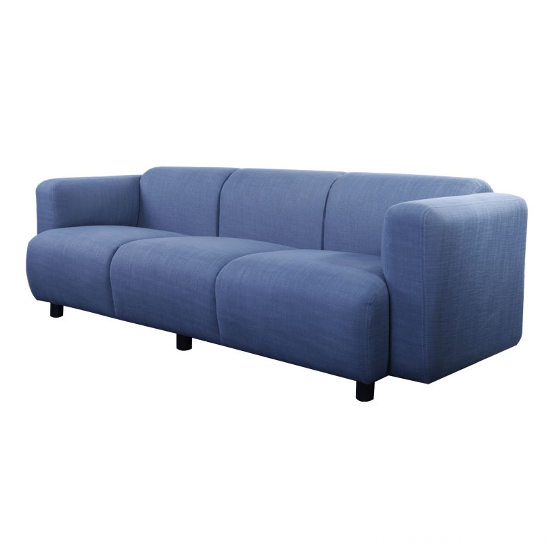 Blue fabric living room sofa