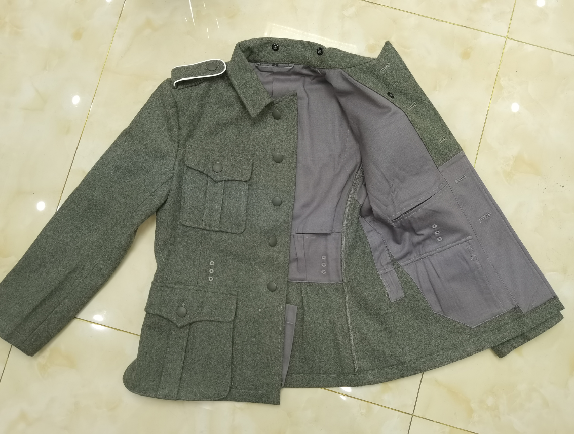 WWII WW2 GERMAN ARMY M40 WH EM FIELD GREY GREEN WOOL TUNIC COAT JACKET MILITARY UNIFORM SOLDIER MILITARY WAR REENACTMENTS