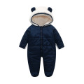 Newborn Baby Girls Winter Coat Outwear Plus Velvet Thickening Soft Fleece Rompers Infant Jumpsuit Overalls For Kids Clothes