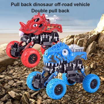 Mini Inertial Off-road Vehicle Pull Back Children's Toy Car Plastic Friction Stunt Car Little Boy Toy Special Effects Dump Truck
