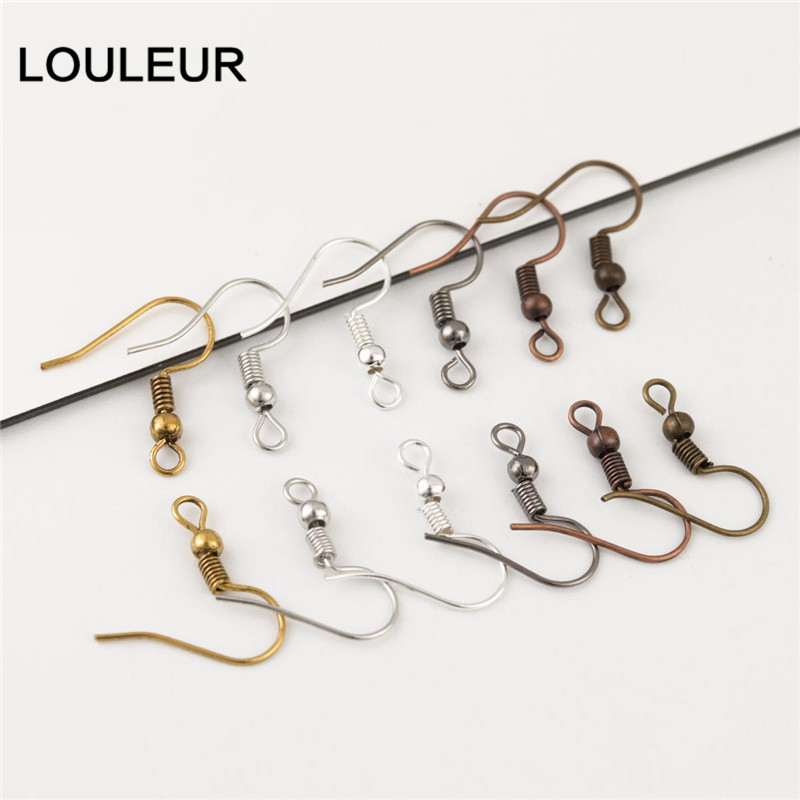 100pcs/lot Ear Hook DIY Earring Findings Earrings Clasps Hooks Fittings DIY Jewelry Making Accessories Iron Hook Earwire Jewelry