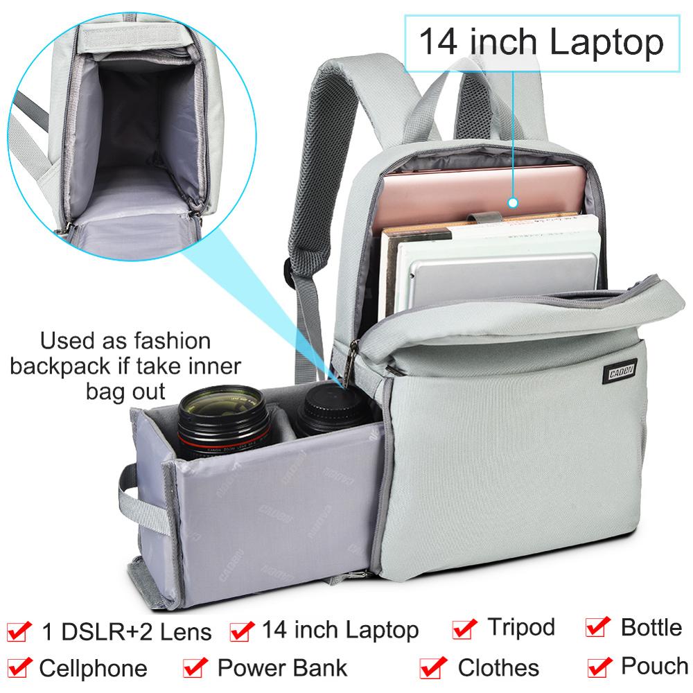CADeN Dslr Camera Bag Waterproof Backpack Shoulder Laptop Digital Camera Lens Photograph Luggage Bags Case For Canon Nikon Sony
