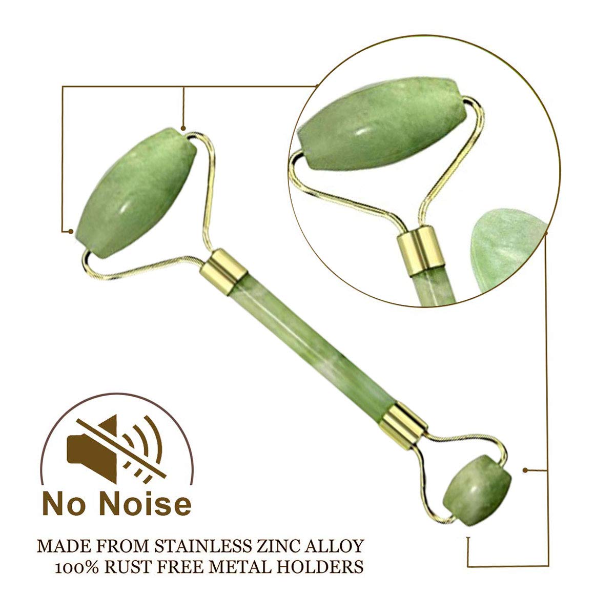 Natural Jade Roller Guasha Skin Scraper Facial Set Facial Stone Firming Face Anti-Aging Puffy Eyes Massager Neck Anti Wrinkle