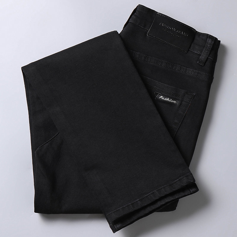 Classic Style Men's Black Slim Jeans 2021 New Business Fashion Stretch Denim Skinny Jean Trousers Male Brand Pants