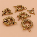 2pcs Brass Jewelry O-ring Snap Hook with Double "8" Ring Bracelet Necklace Connector Jewelry Hardware Accessories