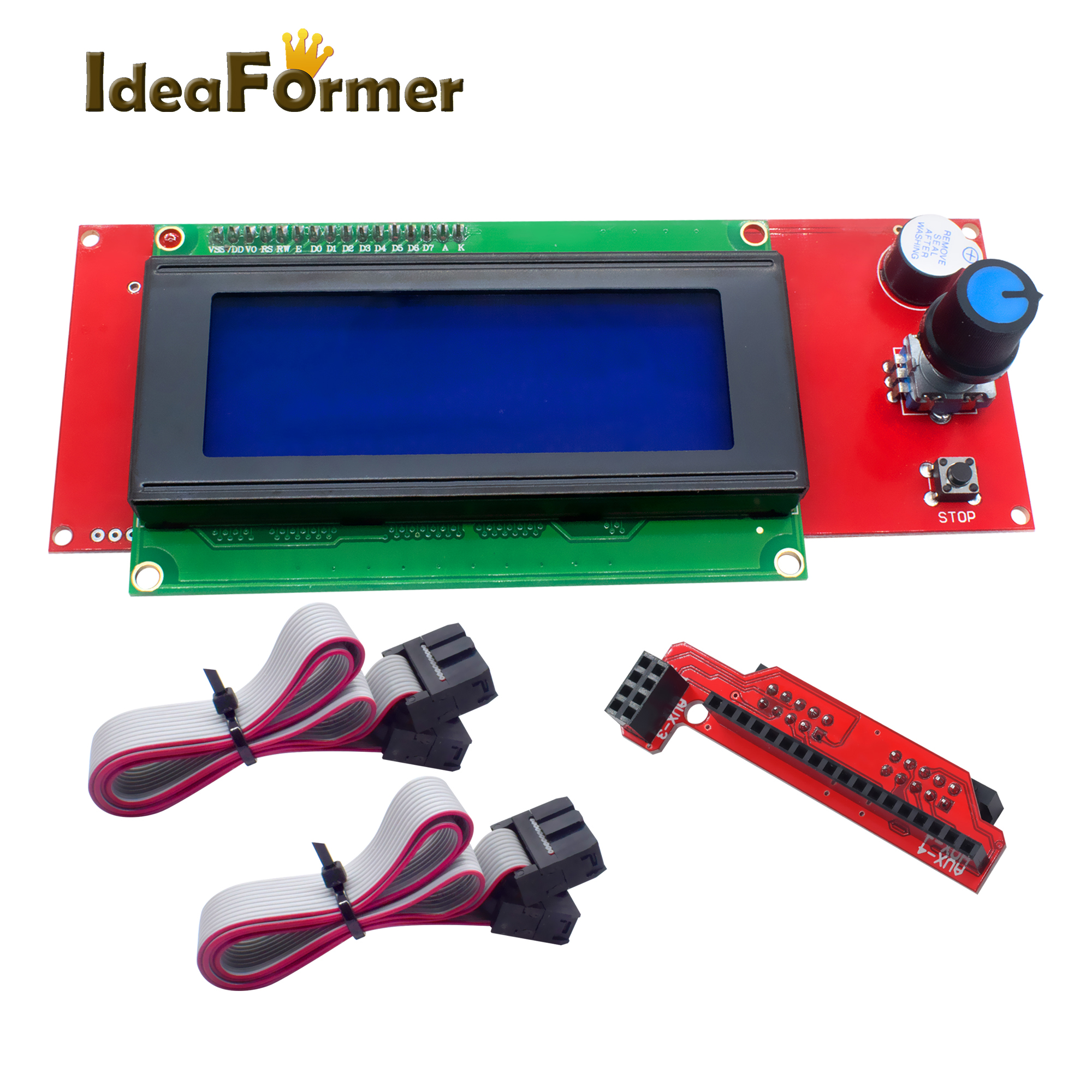 2004 LCD Display 3D Printer Reprap Smart Adapter Controller Reprap Ramps 1.4 1.6 Mega2560 board 2004LCD with cable Controller