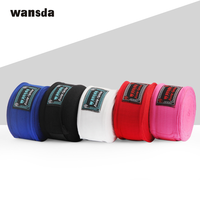 2pcs/pack 3m Cotton kick boxing bandage wrist straps sports Sanda Taekwondo Hand Gloves wraps bandage muay thai