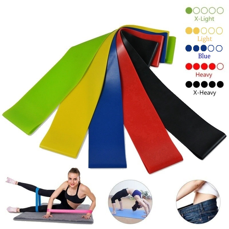 5 Level Yoga Resistance Rubber Bands Indoor Outdoor Fitness Equipment 0.35mm-1.1mm Pilates Sport Training Workout Elastic Bands