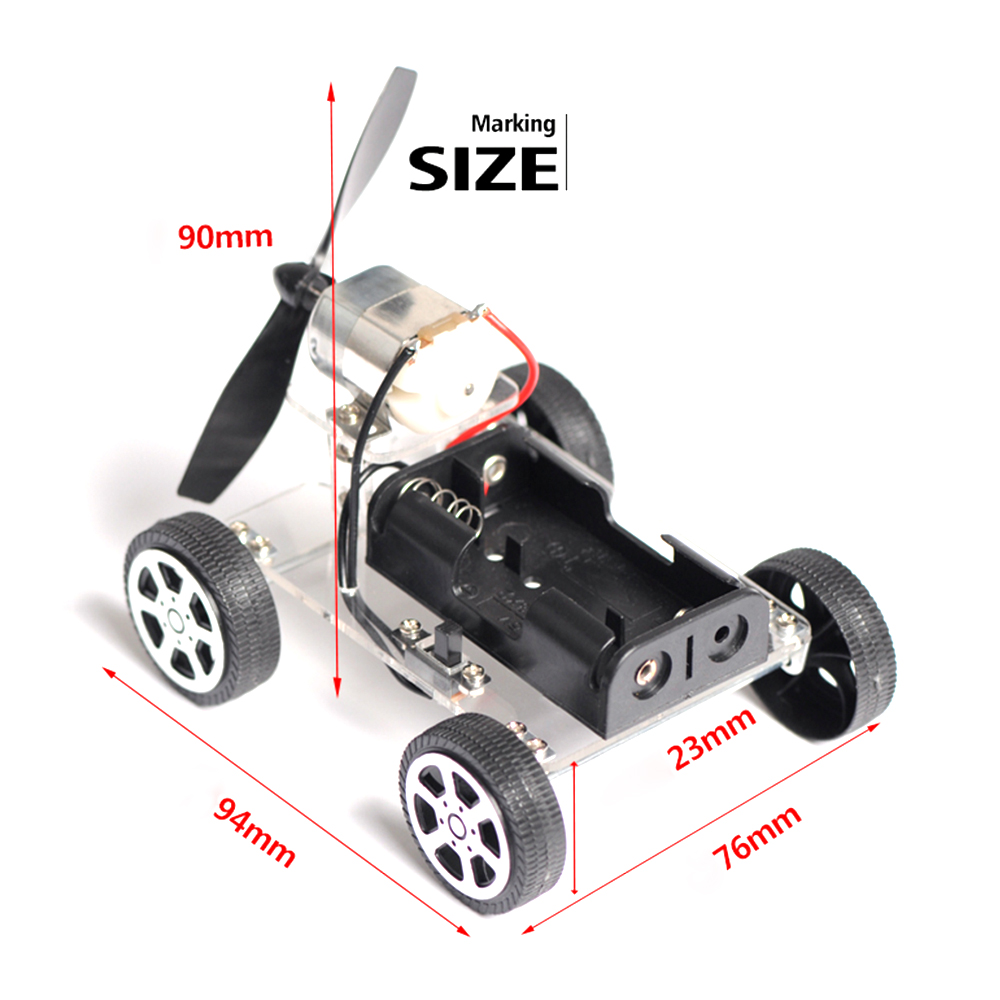 Wind Power Car DIY Electronic Kit Technology Science Toys Baby Child Educational DIY Wind-powered Intellectual Auto Motor Robot