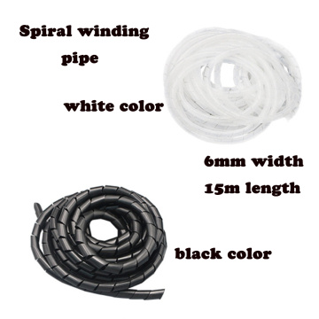 Spiral wrapping band 6mm 20m/roll Hose protection wire case management fixed bundle of wire Protection Wire Winding pipe tube