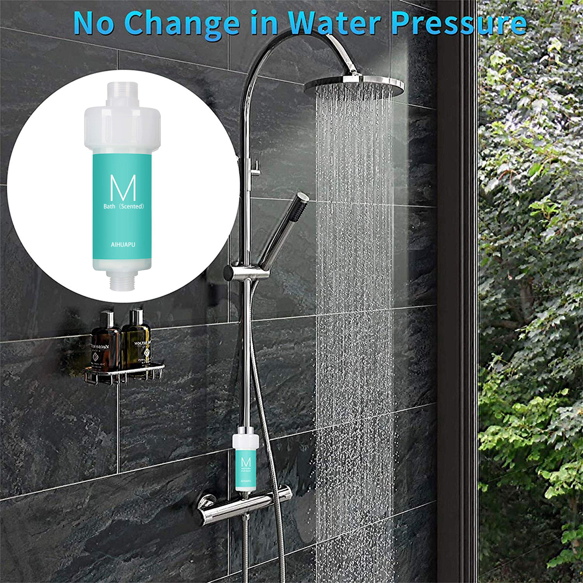 Bathroom Shower Filter Herb Scent SPA Water Purifier - Chlorine Removal Water Softener - Reduces Dry Itchy Skin,Dandruff,Eczema