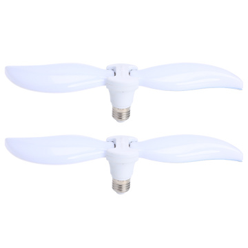 2pcs Foldable 56 LED Two-leaf Lights E27 30W Home Warehouse Garage Ceiling Lamp Bulb Cold White 85-265v 165-265v