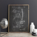 Microscope Patent Microscope Wall Art Print Chemistry Posters Science Room Wall Decor Vintage Blueprint Canvas Painting Pictures