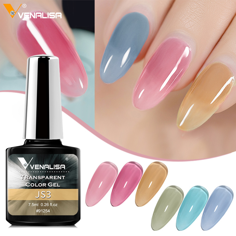 Venalisa Transparent Gel Polish Varnishes Hybrid Nails For Manicure 7.5ML Ice Spar Cat Eyes Soak off Enamel UV Gel Nail Polish