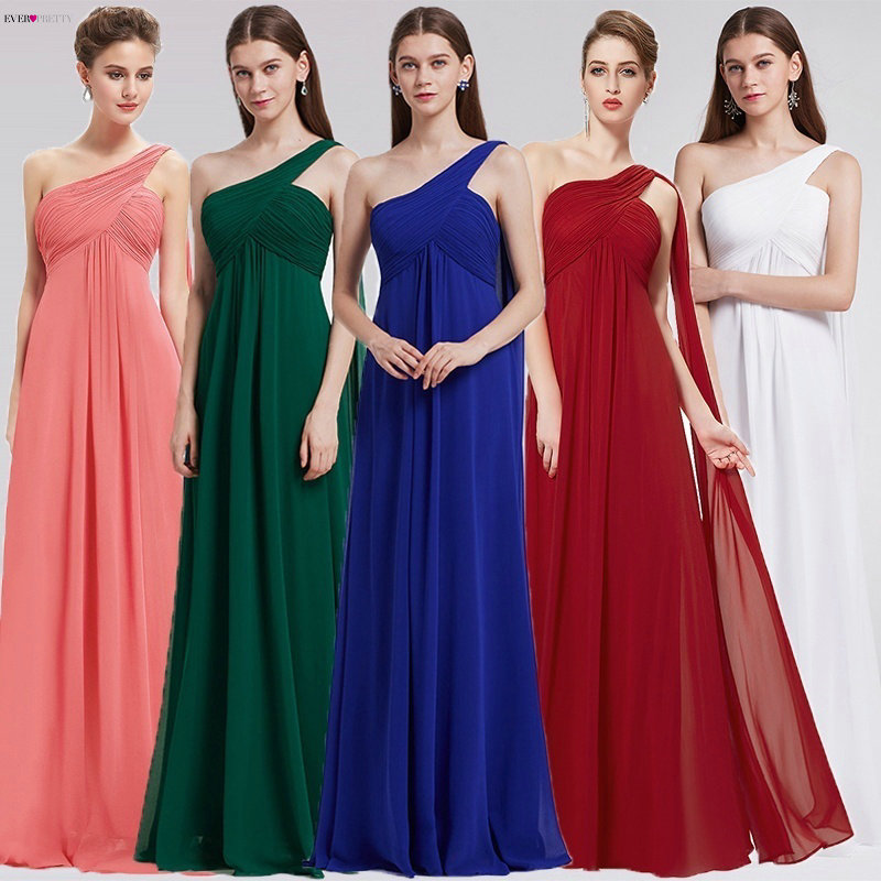 Evening Dresses Ever Pretty EP09816 One Shoulder Ruffles Padded Special Occasion Weddings Events Long 2020 New Evening Dress