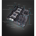 HUANANZHI X79-16D Motherboard Intel Dual CPU LGA 2011 E5 Support ECC/REG 512GB SATA3 USB3.0 VGA Lan E-ATX Server Mainboard