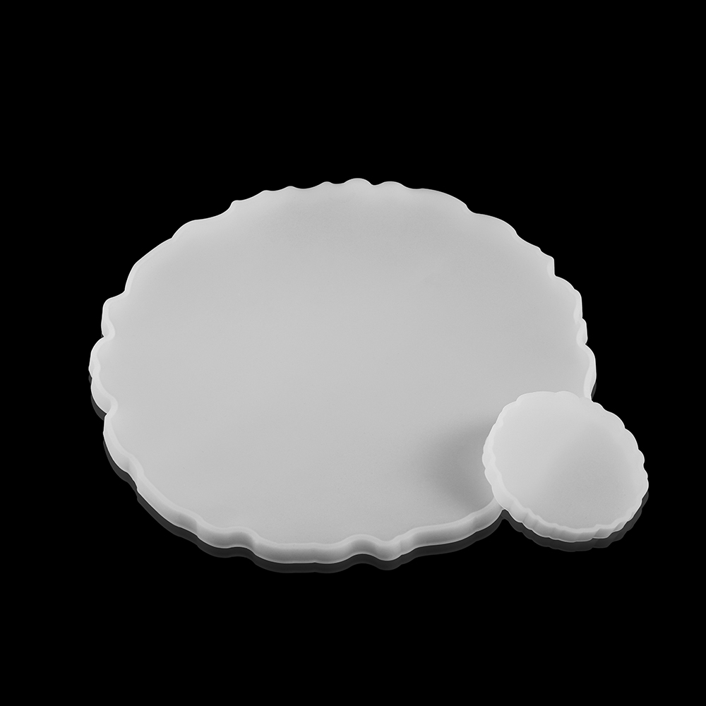 Fluid Irregular Round Petri Dish Silicone Mold Round Coaster Making Epoxy Resin Art Supplies For Making Coaster Epoxy Resin Mold