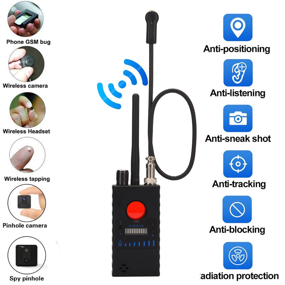 Multi-function Dual antenna Anti-tapping Anti-Spy Bug Detector GPS GSM WIFI Camera RF Signal Automatic Detector Finder