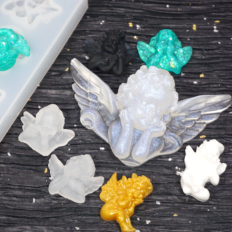 Crystal Epoxy Angel Feather Resin Mold For Pendant Casting Jewelry DIY Mould Resin Molds For Jewelry