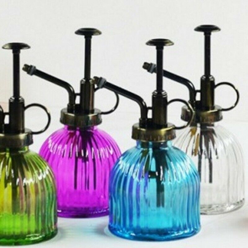 6 Colors Water Cans Glass Plant Flower Spray Bottle Watering Pot Garden Sprayer Vintage Home Hand Press Sprinkler Planting tool