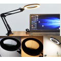 LED 5X Magnifier Lamp, Swivel Arm Clip-on Table desk Light repair cosmetology Clamp Beauty Skincare Manicure Glass Lens