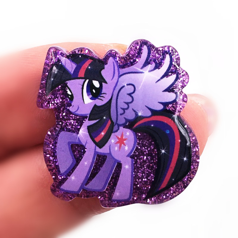 5PCS/Lot Ponies Resin Flat Back My little Horse Character Fluttershy Rainbow Twilight DIY For Jewelry Accessories Headwear Gift