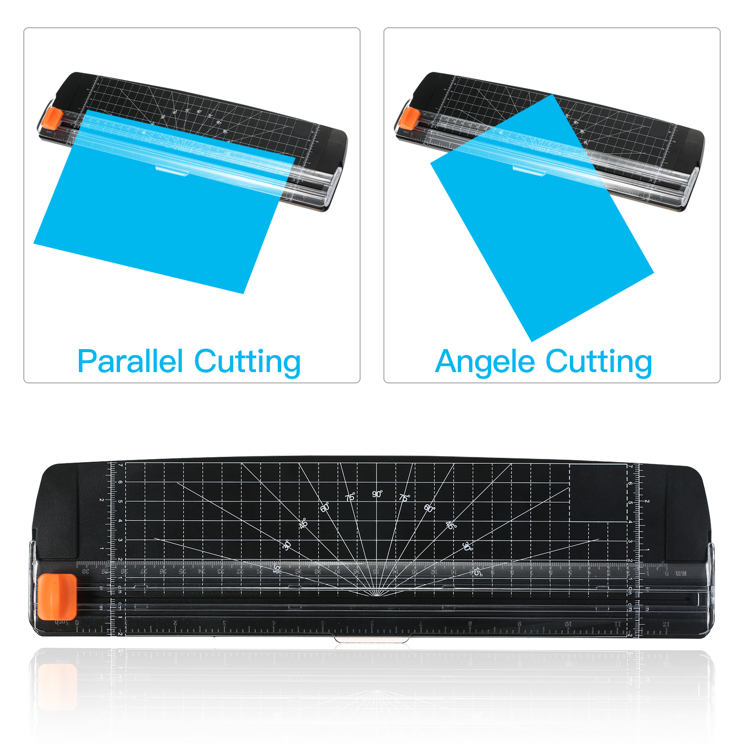 Aibecy A4 Size Portable Paper Trimmer Paper Cutter Cutting Machine 12 Inch Cutting Width for Craft Paper Photo Laminated Paper